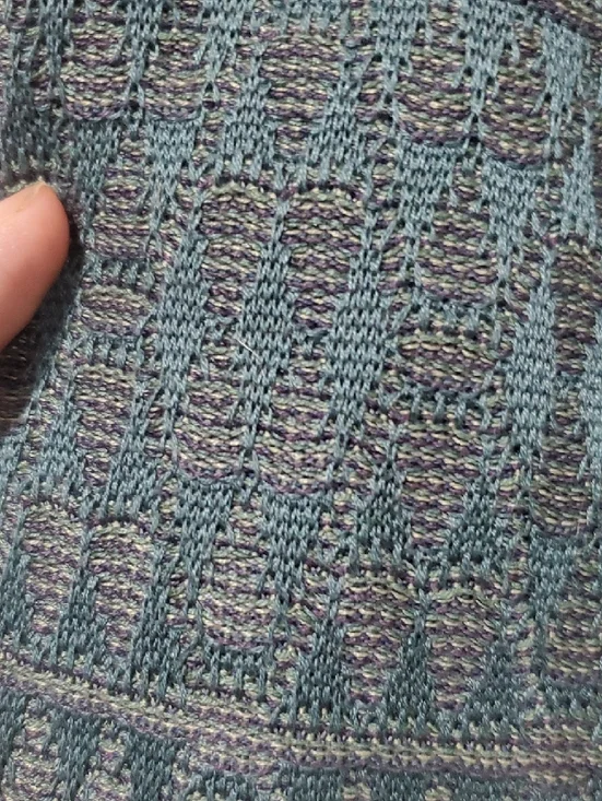 Peruvian Connection Boho Teal Kimono Cardigan with Aztec Pattern Size L - Picture 9 of 15